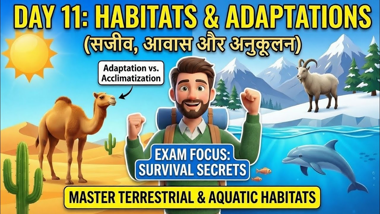 CTET Science Day 11: Habitats & Adaptations (आवास और अनुकूलन)