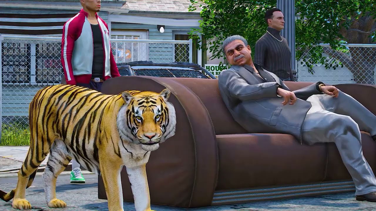 GTA 5 : Franklin Trying To Catch Hungry Bengal Tiger In Gta 5 Tamil | Franklin Video | GTA V