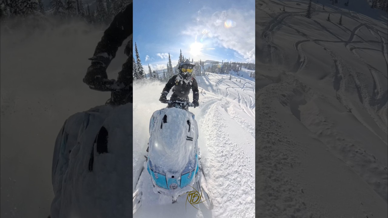 Snow flying! Sun shining! 