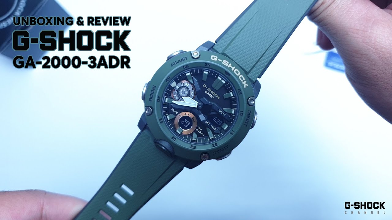 Unboxing & Cara setting G-SHOCK GA-2000-3ADR (Indonesia)