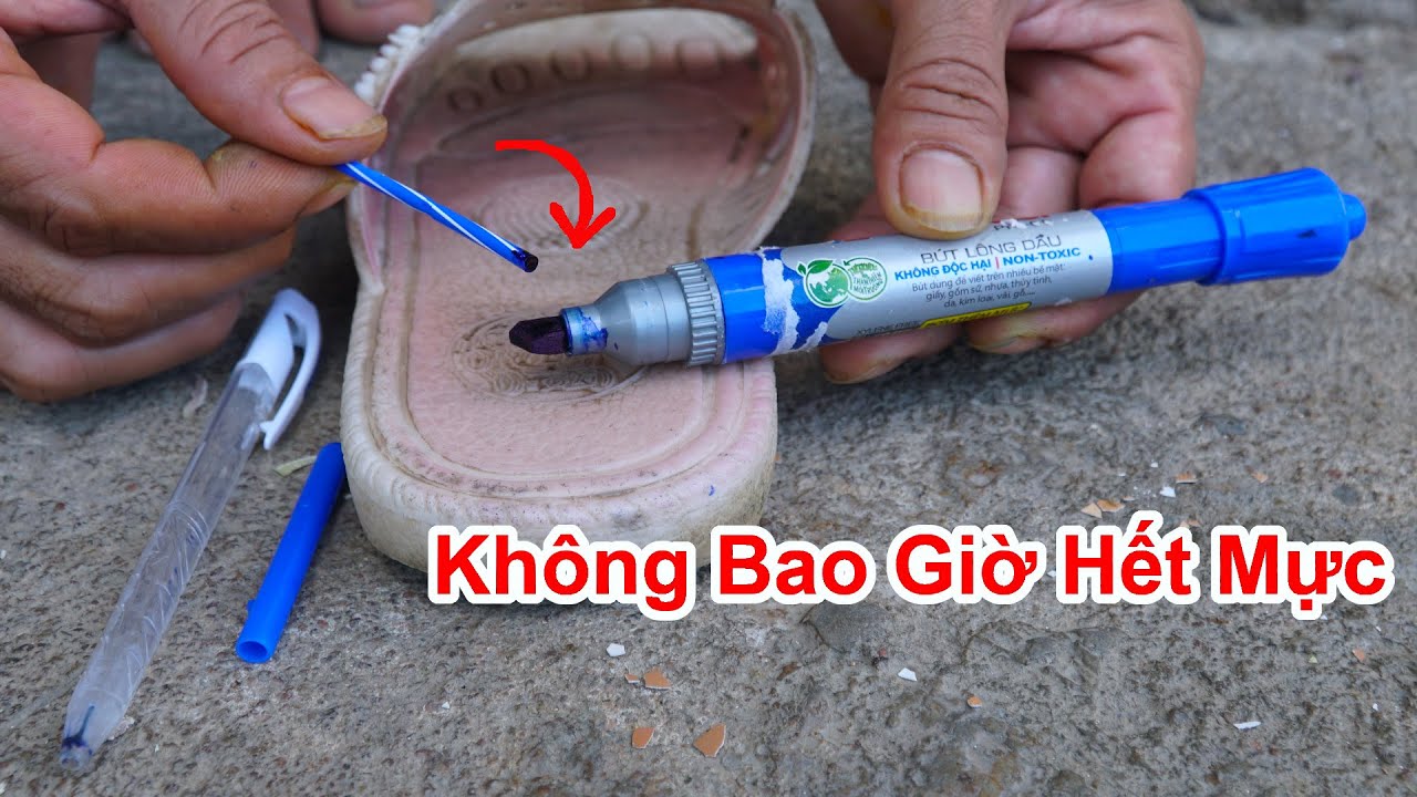 Mẹo Sử Dụng Bút Lông Không Bao Giờ Hết Mực , Không Bao Giờ Phải Mua Bút Mới / Cách Bơm Mực Bút Lông