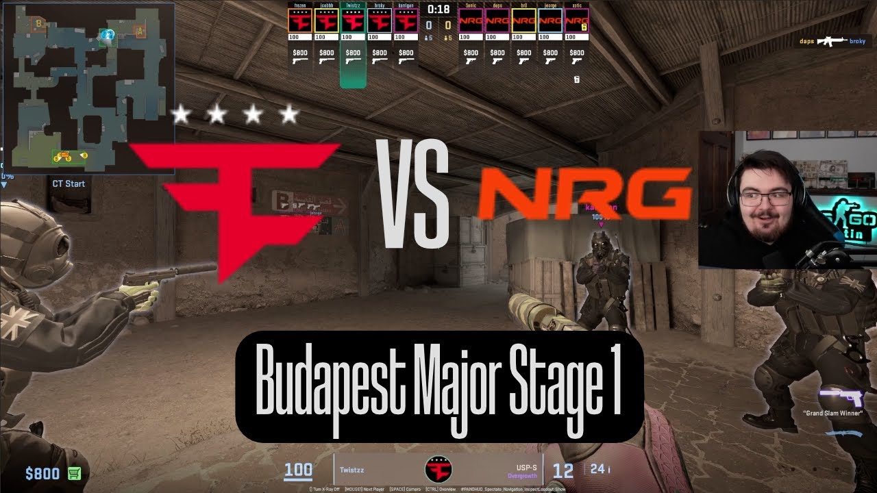 Реакция Остина на первый этап турнира FaZe против NRG StarLadder Budapest Major 2025