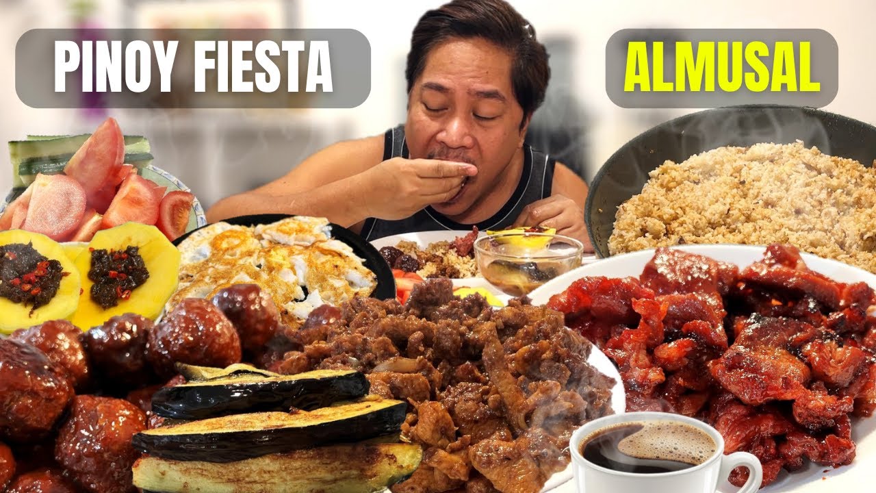 ALMUSAL! TOCINO! LONGGANISA! TAPA! PRITONG ITLOG, TALONG! MANGGA, BAGOONG ETC. Filipino Food Mukbang