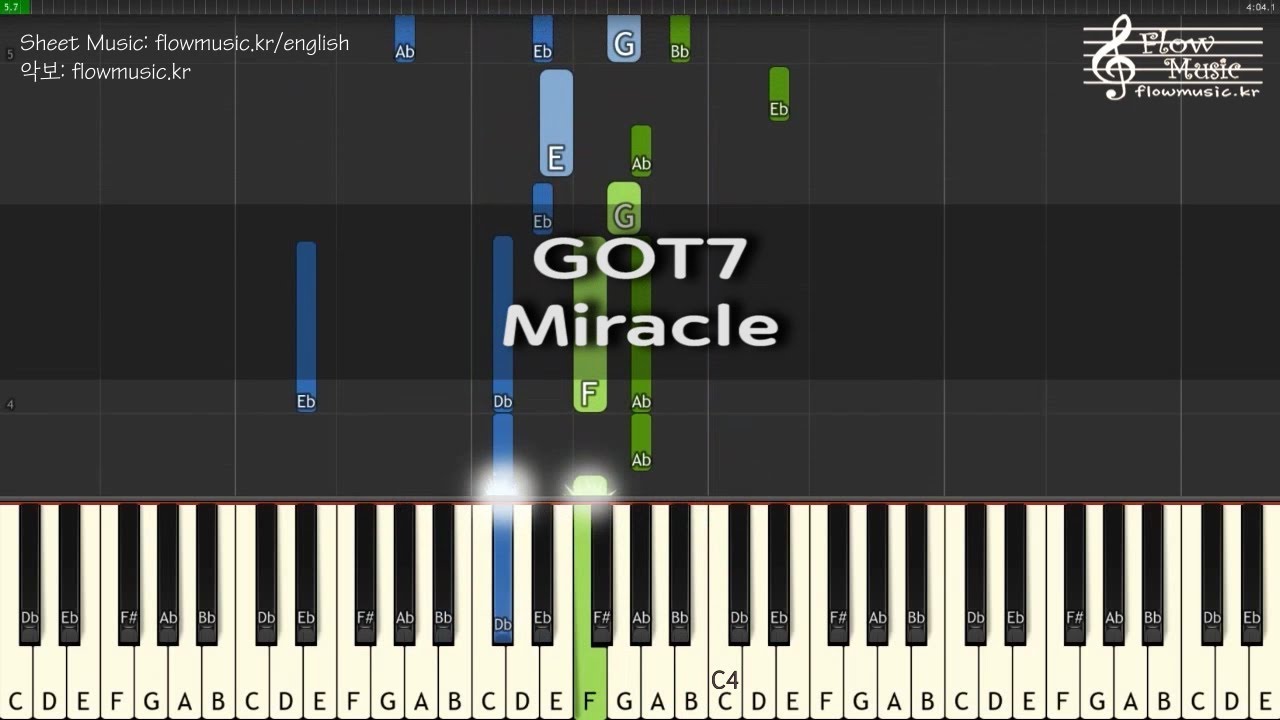 GOT7 - Miracle Piano Tutorial 피아노 배우기