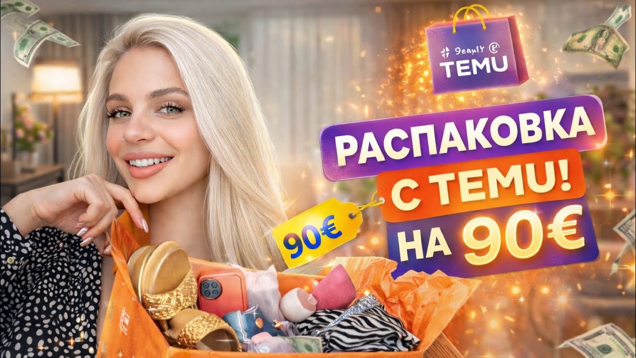 РАСПАКОВКА С TEMU НА 90€ … 🫨 ожидание vs реальность ? #temu #распаковка 