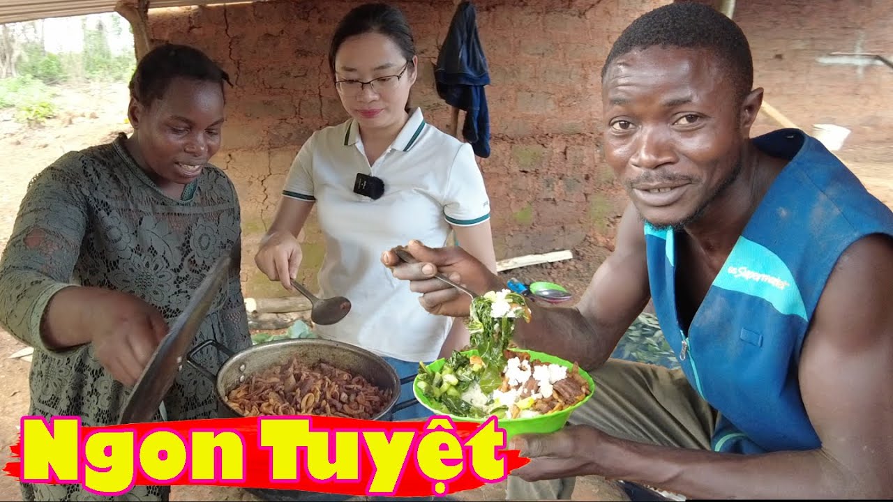 Thịt kho củ cải kh&ocirc; ở Ch&acirc;u Phi sẽ như thế n&agrave;o?|| 2Q Vlogs Cuộc Sống Ch&acirc;u Phi