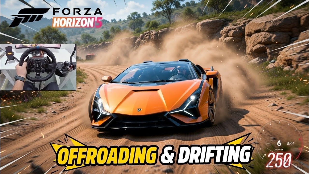 1532HP Lamborghini Sian Roadster Forza Horizon 5 | Logitech G923 Steering Wheel