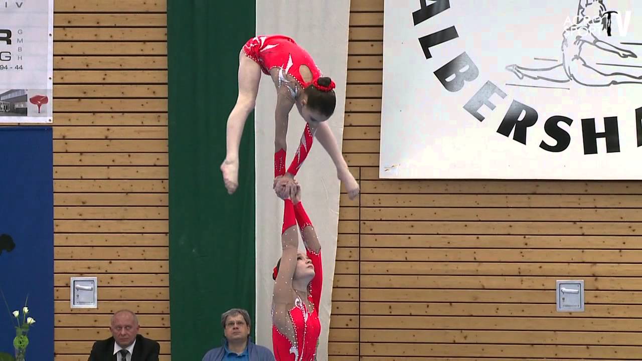 Acro Cup Albershausen 2013 Womens Pair Combined Juniors Russia - Voznyuk, Koblova