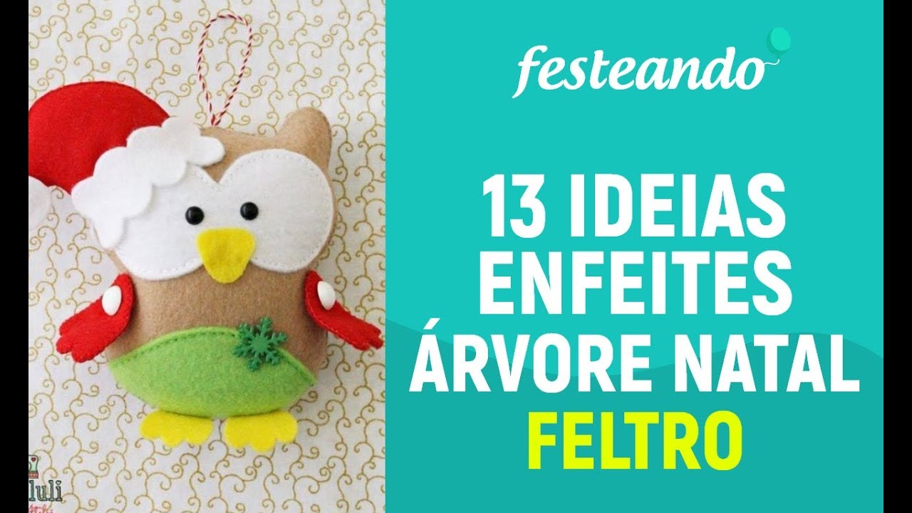 13 Ideias de Decora&ccedil;&atilde;o de &Aacute;rvore de Natal - Feltro