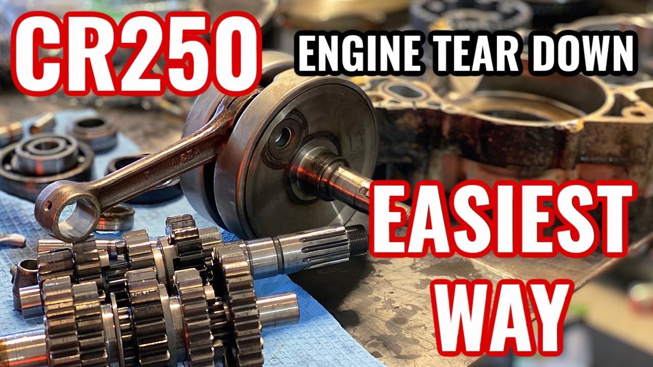 EASIEST WAY to Tear Down Honda CR250 Two Stroke Dirt Bike Engine - Step By Step HOW TO