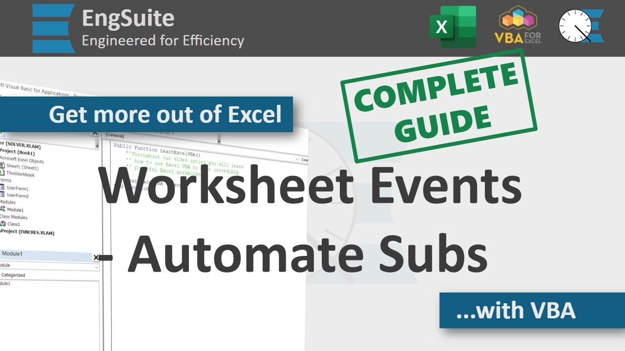Complete Guide to Worksheet Events Excel VBA