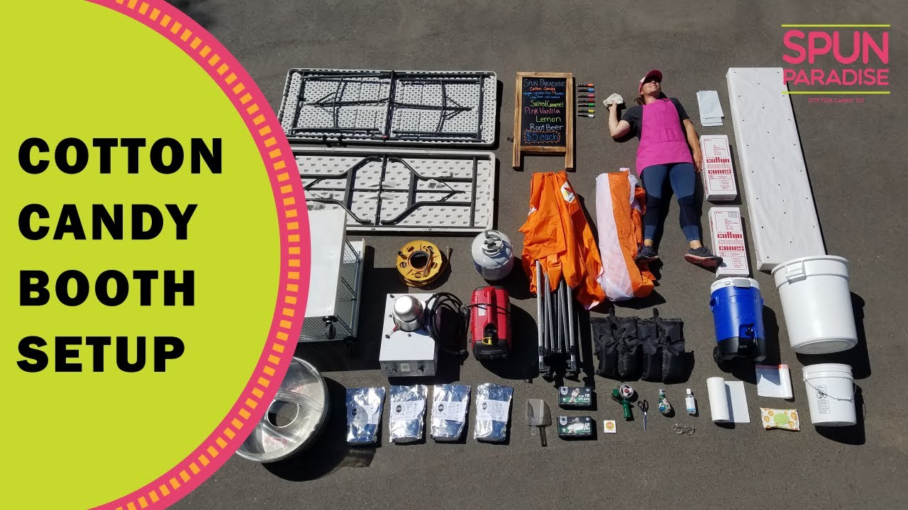 Setting up Your Cotton Candy Booth - Live Spinning at Farmers Markets, Fairs & Holiday Boutiques