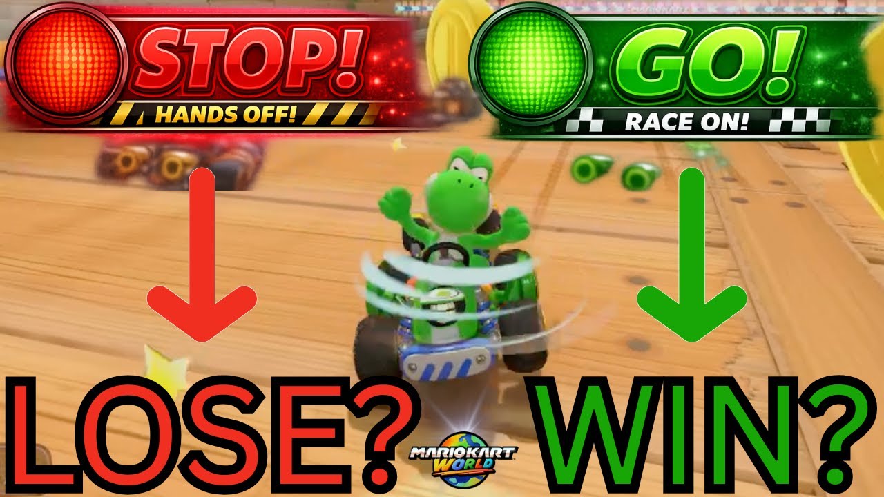 Mario Kart: Но я должен остановиться, когда загорится красный свет.
