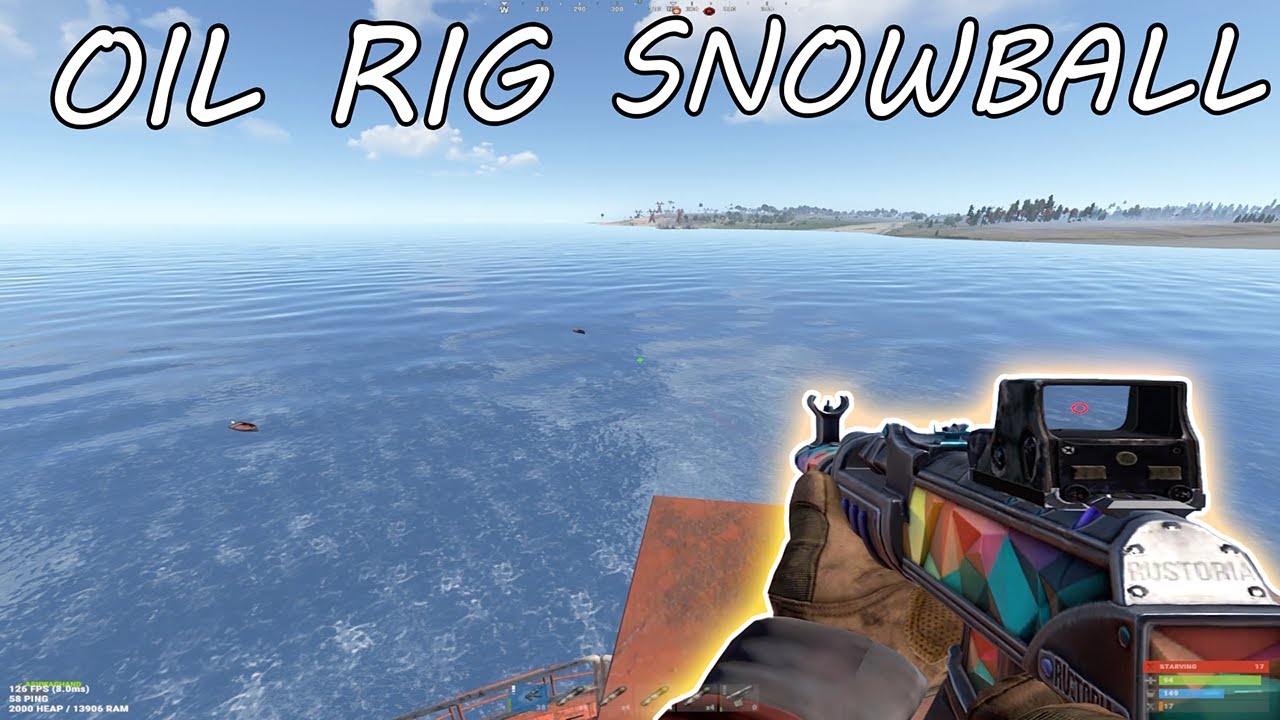 Easiest Oil Rig Snowball | Rust