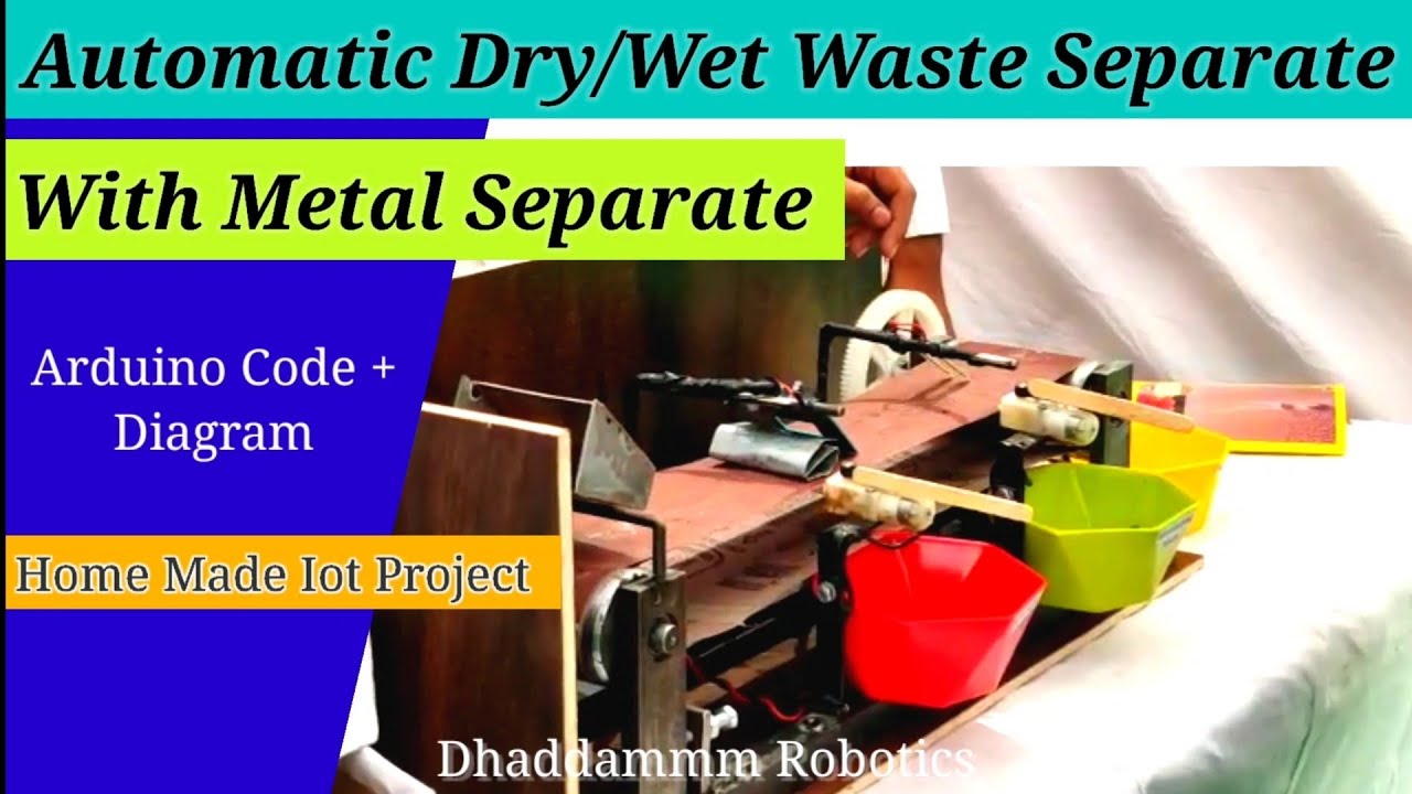 🏗️How to Make Dry/Wet/Metal Waste Separator ♻️ Automatic Waste Separat Arduino Project +Code+ Diagra