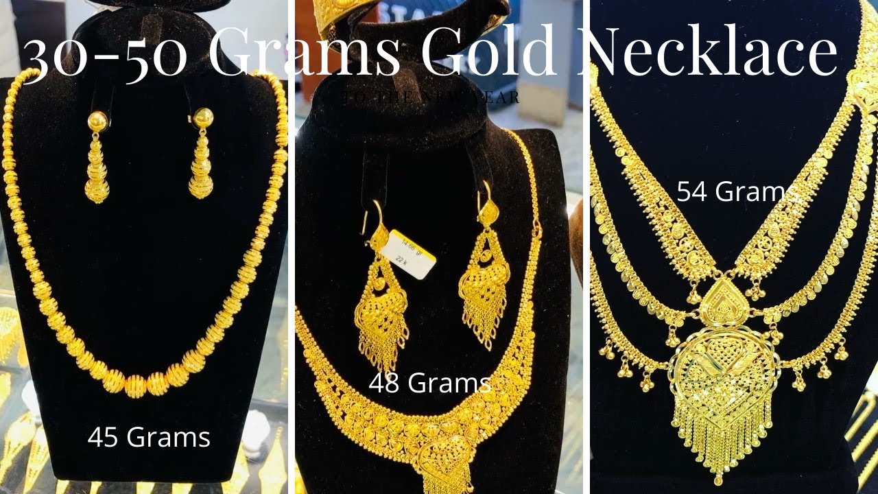 30 to 50 Grams Gold Necklace Sets