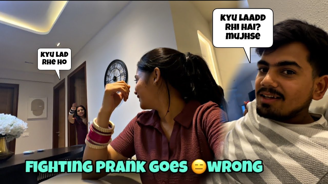 FIGHTING PRANK ON HUSBAND 😑 | Sab Dar Gye?? | Chandigarh A gye😍