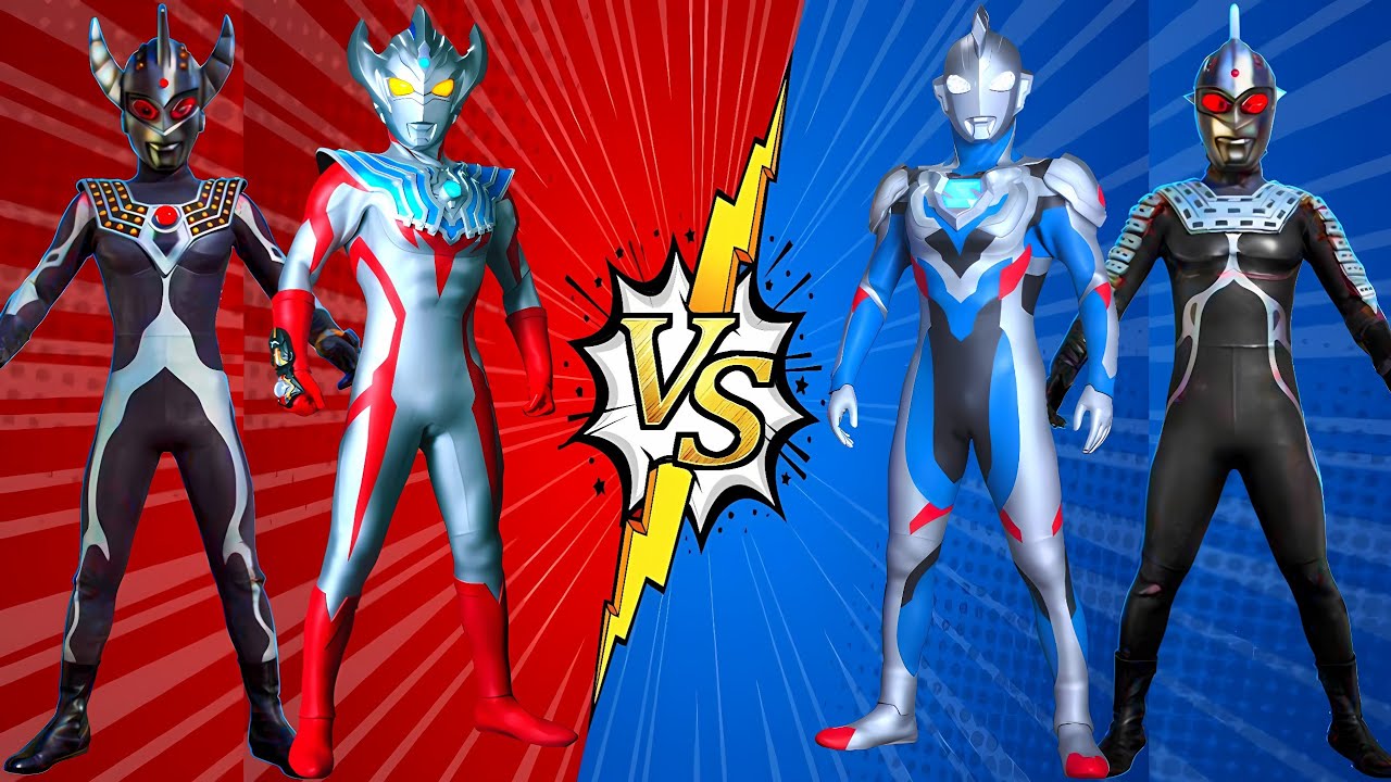 ウルトラマン TAIGA VS ULTRAMAN Z VS CHAOSROID S VS CHAOSROID T #ウルトラマン #怪獣 #ultraman #kaiju