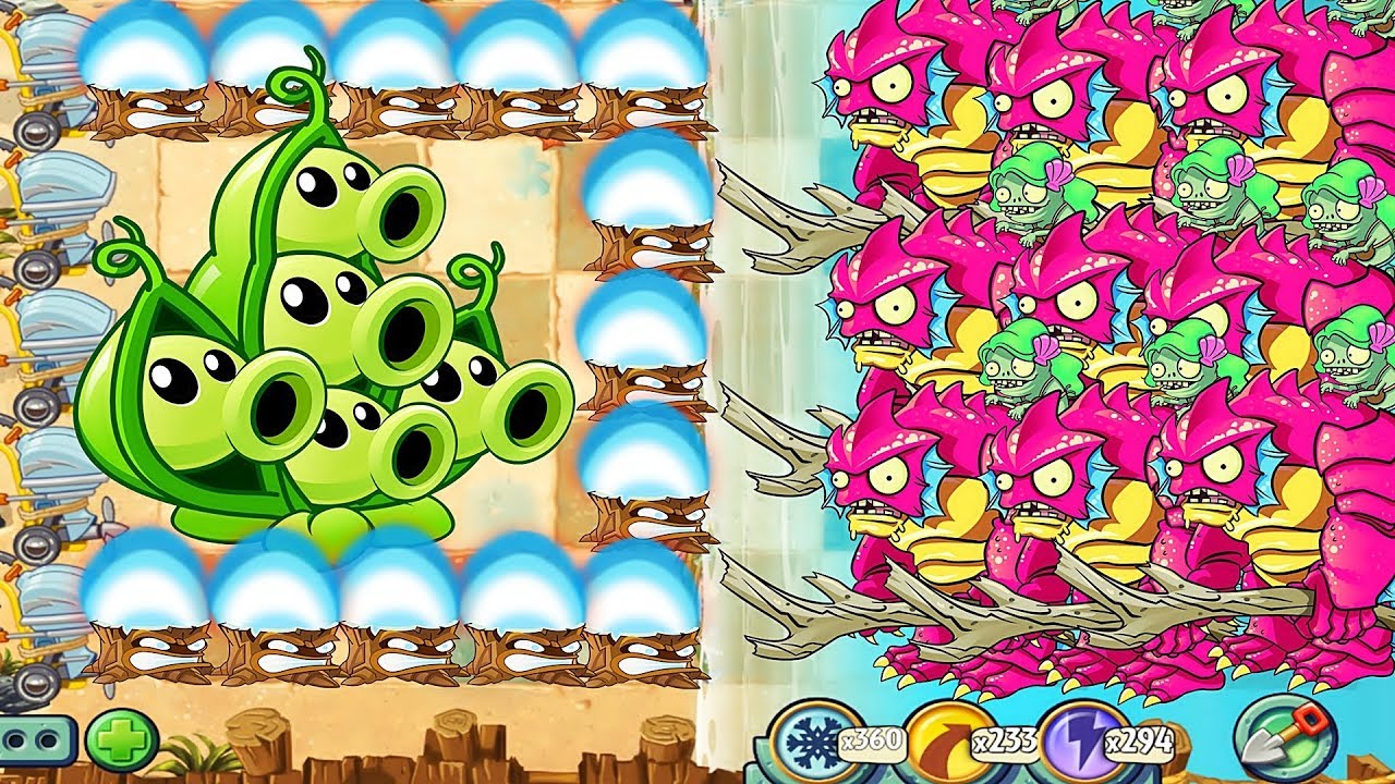 Plants vs Zombies 2: Pea Pod Pvz 2, Torchwood Vs Zomboss Gargantuar in PvZ 2