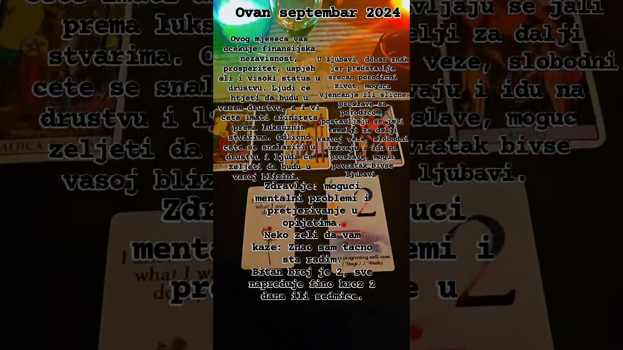 OVAN SEPTEMBAR 24 #horoskop #tarot #ovan