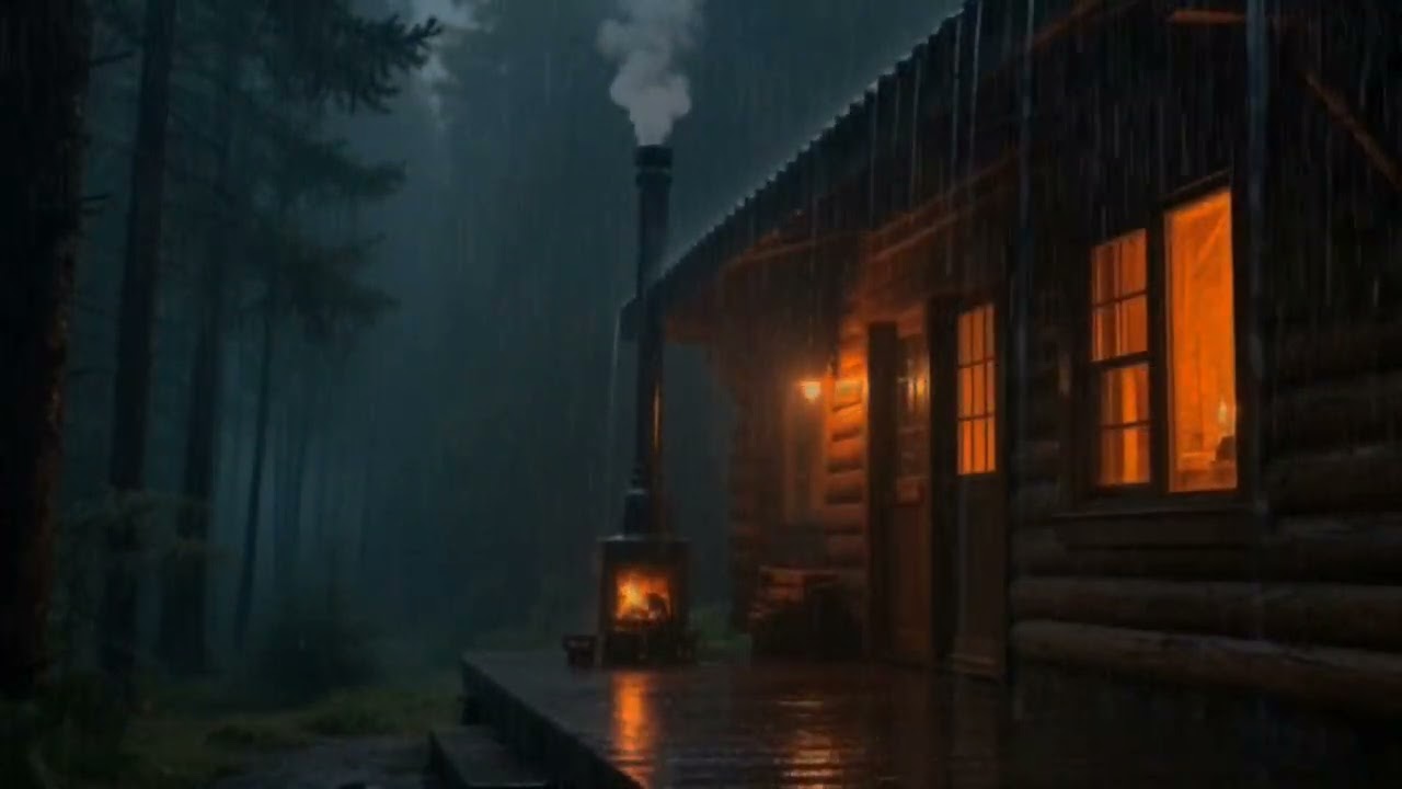 Soothing Rain for Sleep 🌙 Heavy Outdoor Rain White Noise