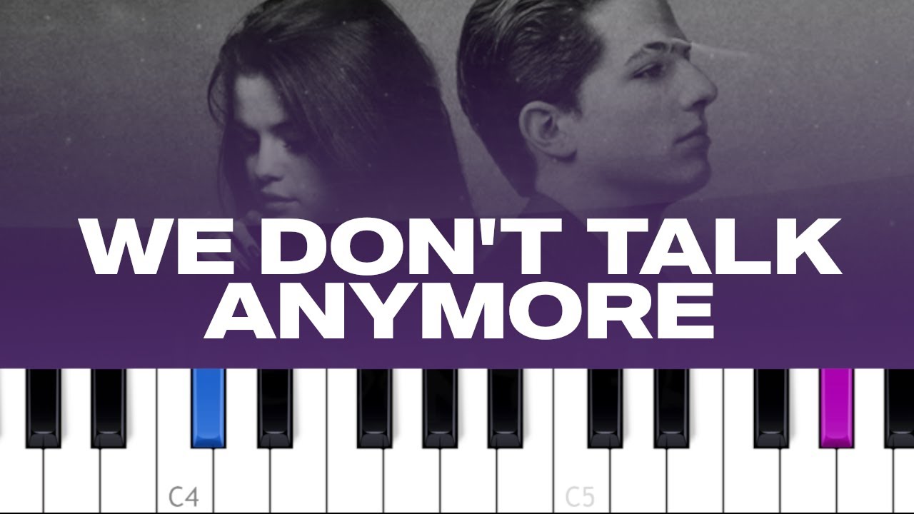 Charlie Puth - We Don't Talk Anymore ft. Selena Gomez (piano tutorial)