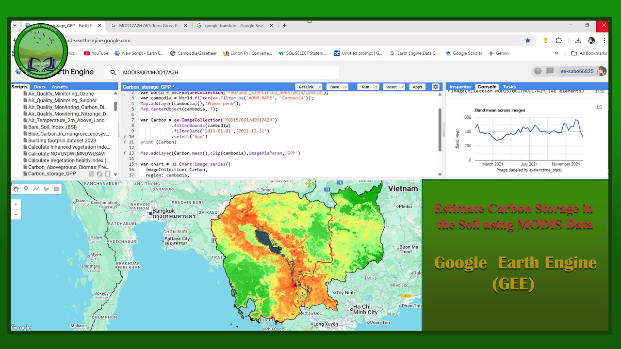 Estimate Carbon Storage in Soil using MODIS (ព្យាករណ៍កាបូននៅក្នុងដី)