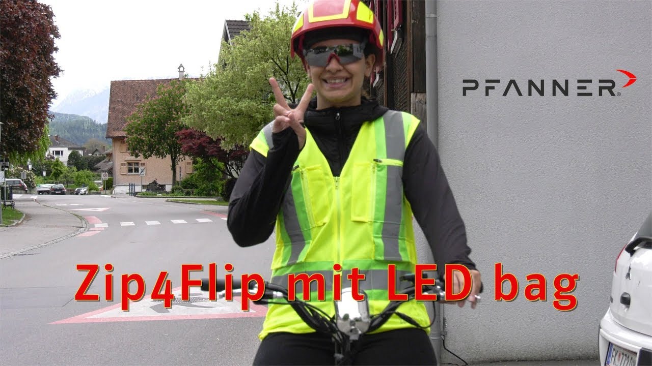 Zip4Fit mit LED bag, Warnweste mit LED-Signalisierung