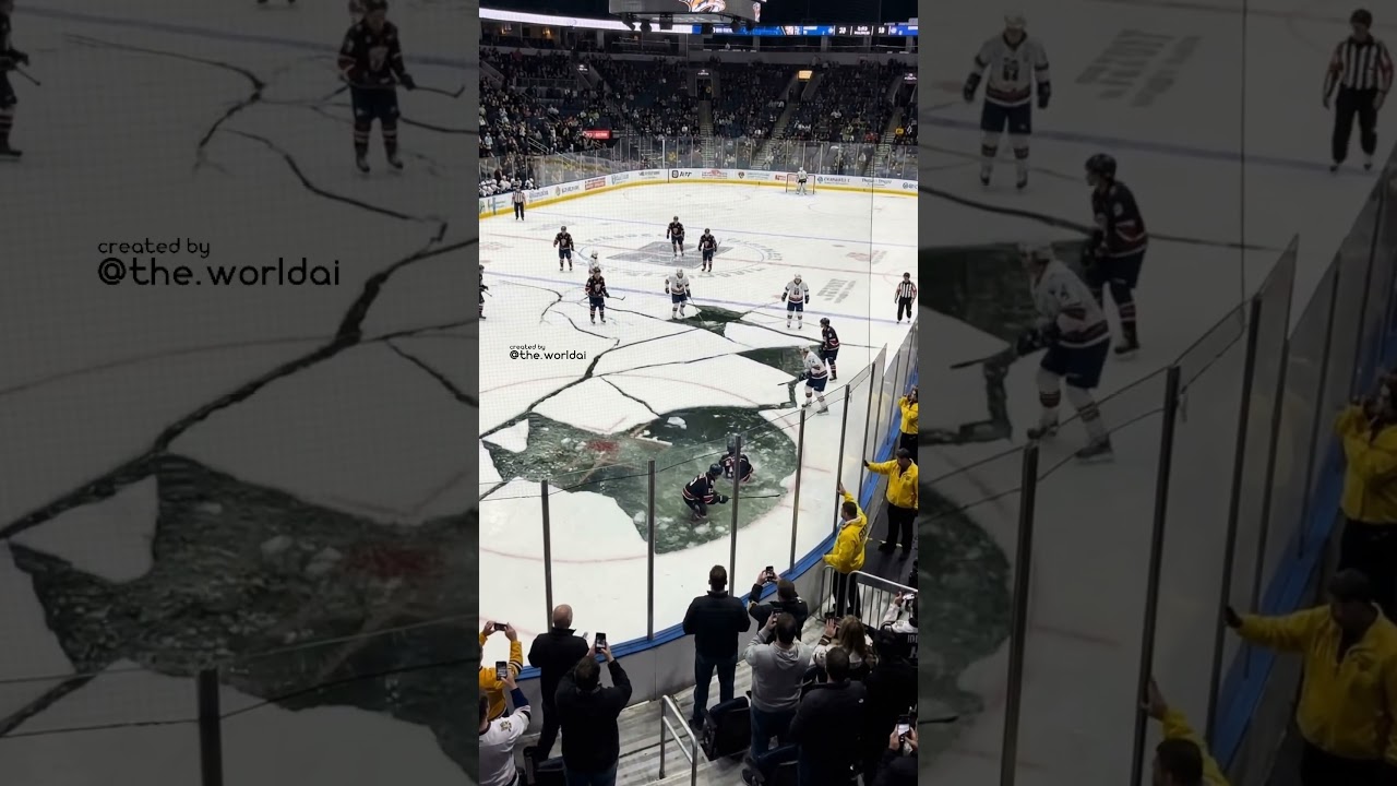 Хоккейный каток сломался&hellip; Игроки внезапно оказались в воде 🏒💦