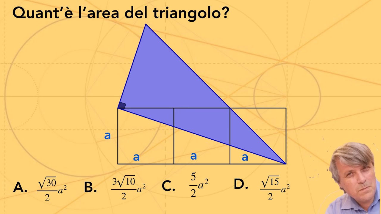 PROBLEMI DI GEOMETRIA: Area di un triangolo rettangolo