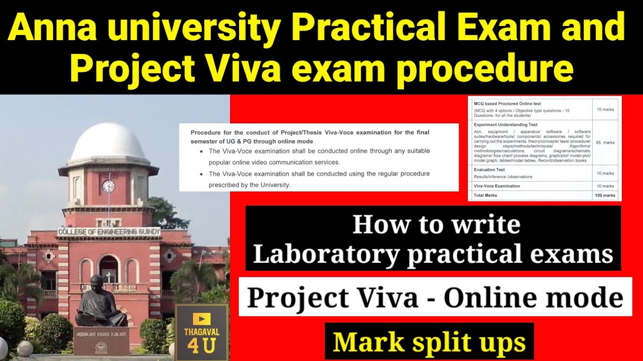 Anna university practicals and Project viva procedure|Laboratory exams schedule