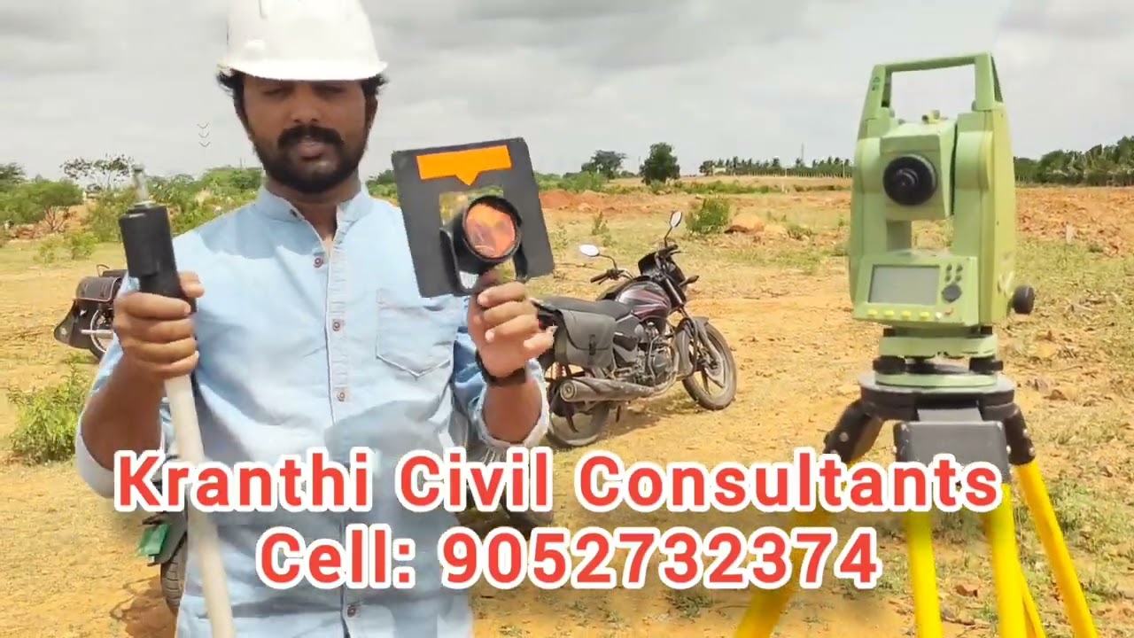 Land Surveying With Total Station Instrument Telugu Explained