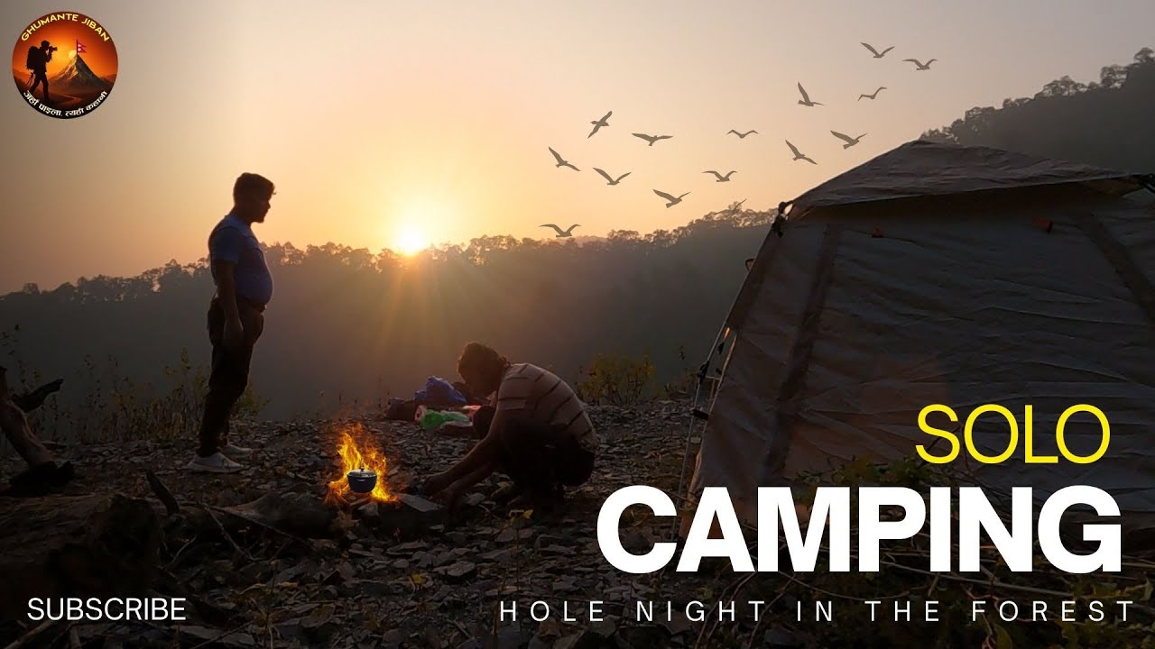 Solo Camping Whole Night in Jungle, Dahakhani Pipaltaar Chitwan | Ghumante Jiban