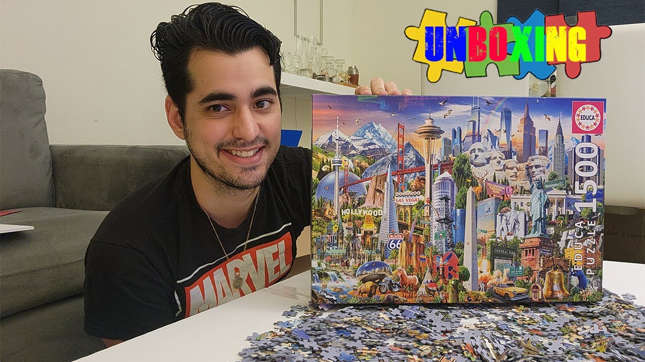 Unboxing my NEW EDUCA Jigsaw Puzzle Landmarks, USA (1,500 Pieces)