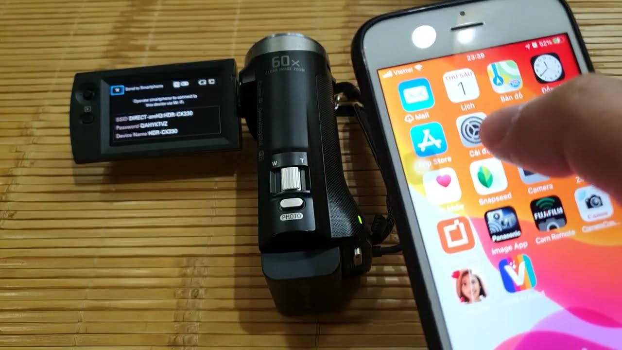 Cách dùng wifi để chuyển video từ máy quay phim Sony CX330, PJ330, PJ340, PJ350, ... sang điện thoại