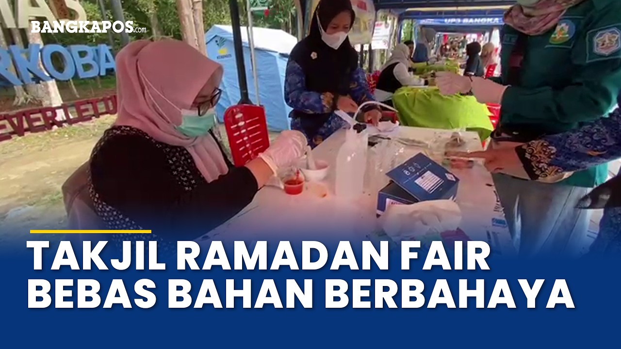 Cek Kandungan Berbahaya, Dinkes Bangka Pastikan Takjil Ramadan Fair 2026 Aman Dikonsumsi Publik Umum