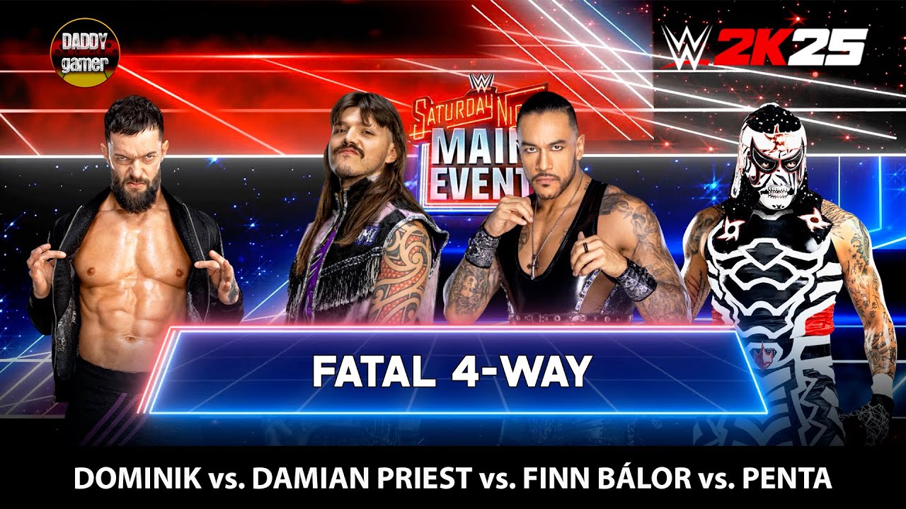Dominik Mysterio vs. Damian Priest vs. Finn Bálor vs. Penta | Fatal 4-Way Match | WWE 2K25 Gameplay