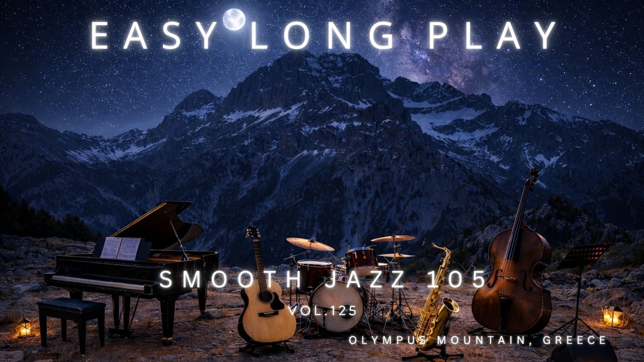easy long play vol.125 #smooth jazz : Music under the Moon on Mount Olympus, Greece.