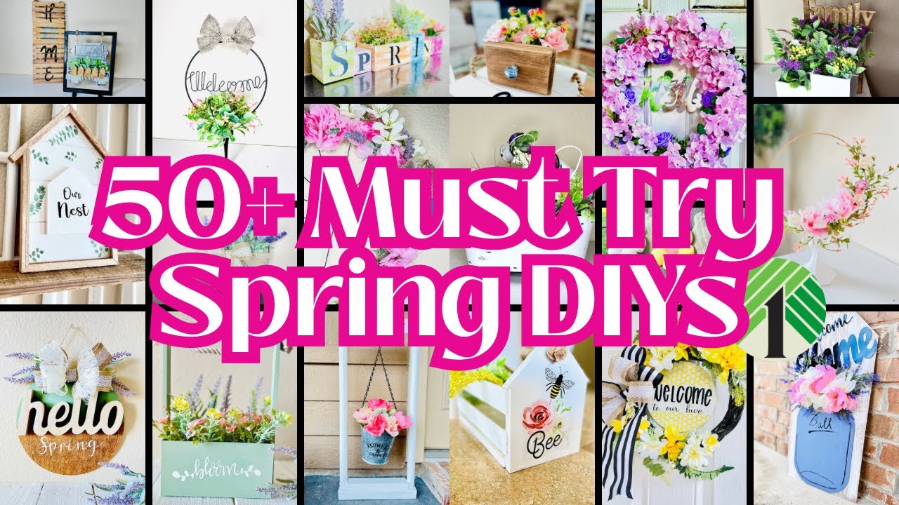 50+ Spring DIYs | Dollar Tree Spring DIYs 🌱🌸 | #diyhomedecor 