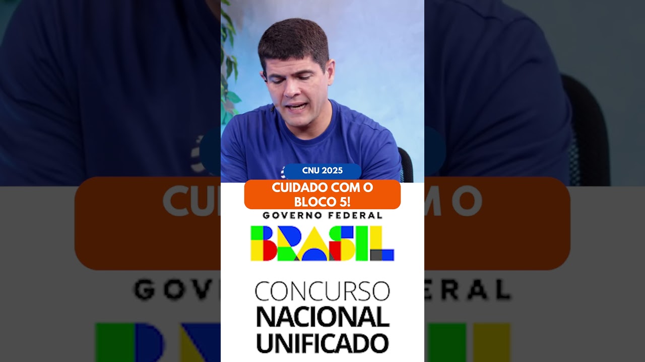 CNU 2025: O QUE NINUGU&Eacute;M FALA SOBRE O BLOCO 5 DO CNU