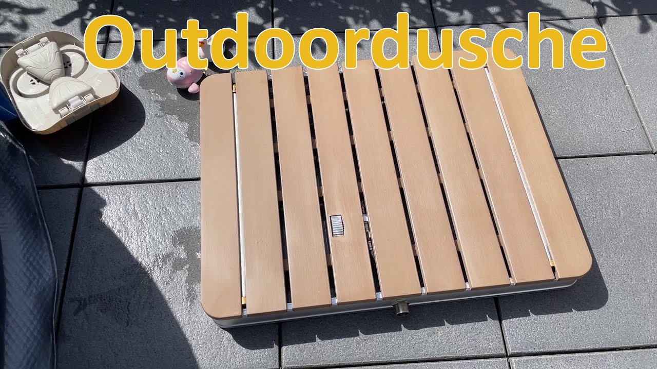 Bodendusche für Balkon / Terrasse / Outdoor - mobil mit Anschluss für Gartenschlauch