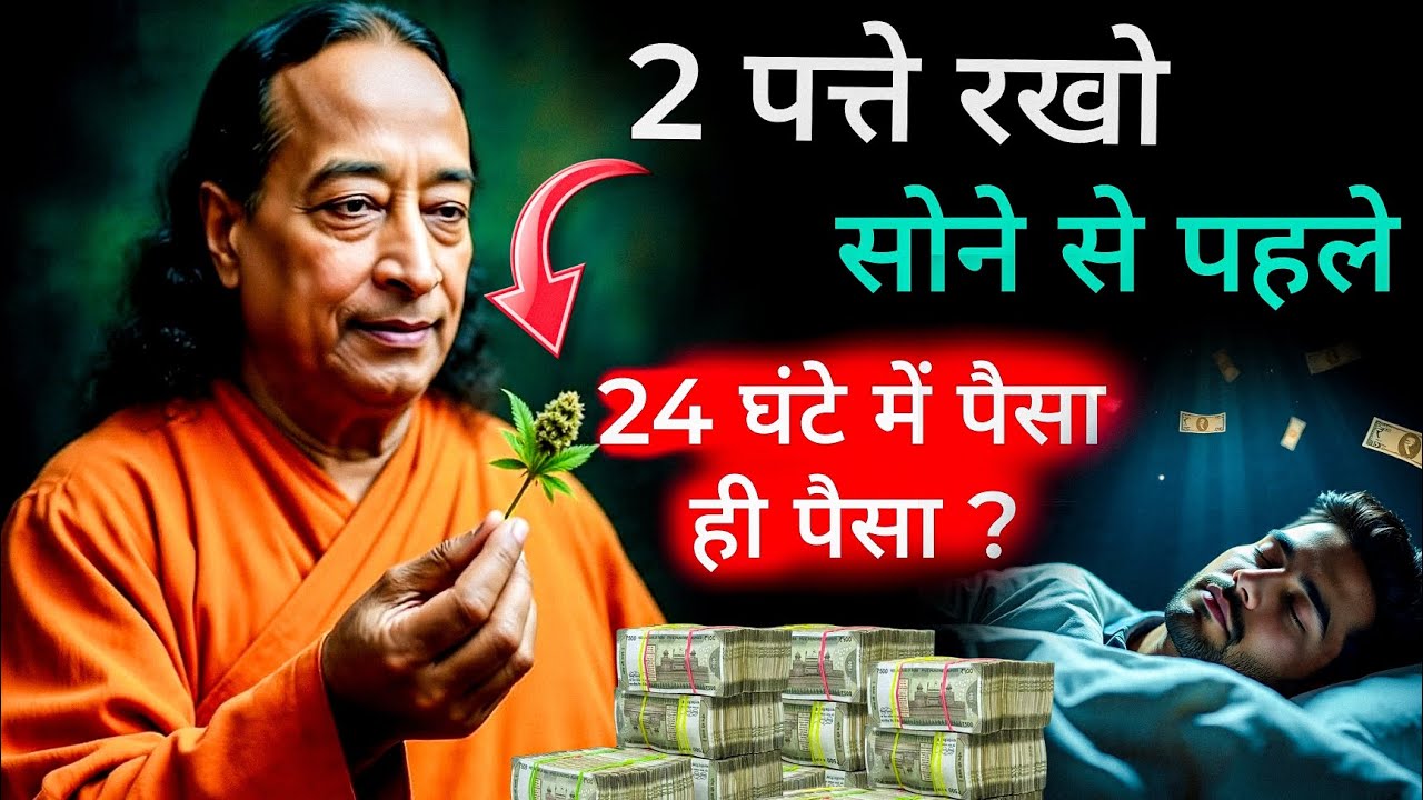 सोने से पहले 2 पत्ते रखने का रहस्य | 24 घंटे में दिखेगा असर • paramhans Yogananda