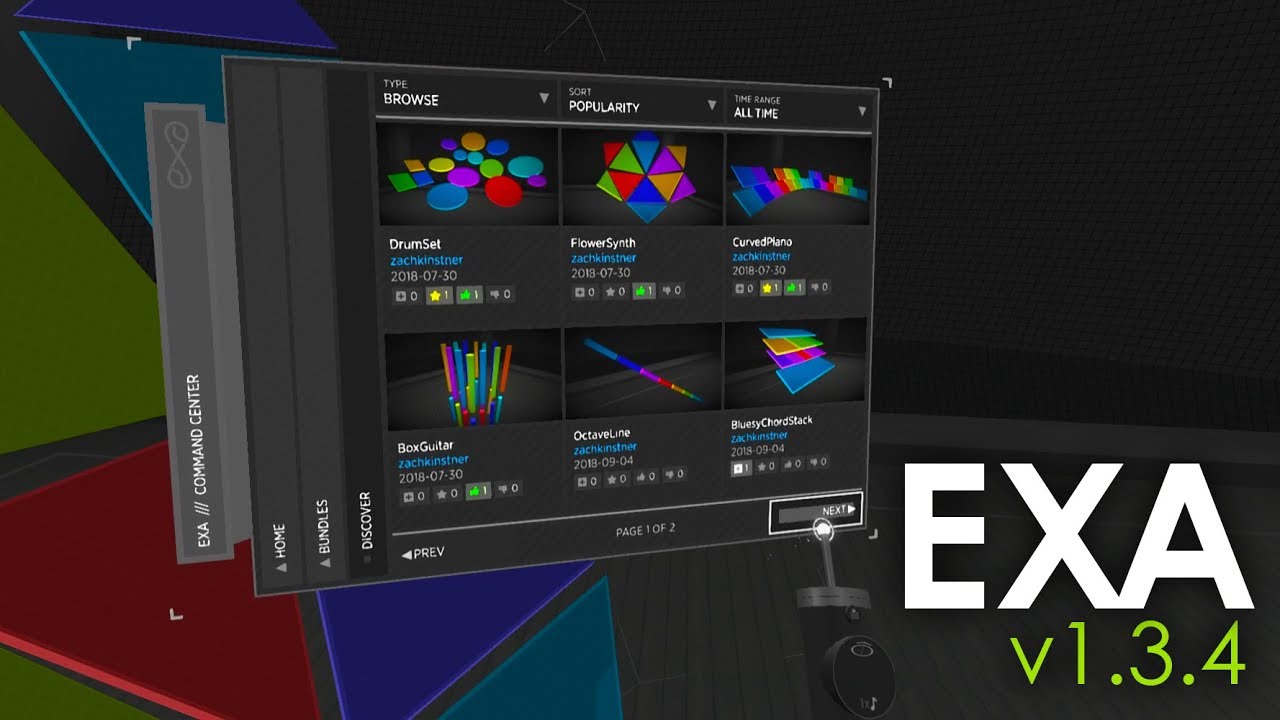 EXA: The Infinite Instrument | DevUp v1.3.4 | Shared Items via Steam Workshop