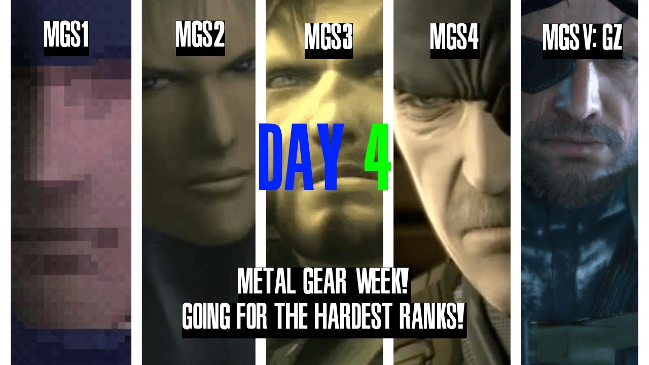 Day 4 of trying to get the hardest rank in MGS1, 2, 3, 4 and Ground Zeroes!