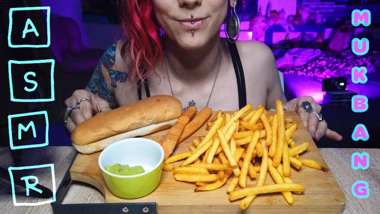 MUKBANG VEGAN HOT DOG E PATATINE FRITTE | CRUNCHY SOUNDS | EATING SOUNDS | ASMR ITA