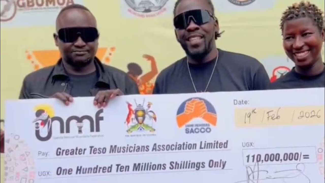 Greater Teso Musicians Association receives UGX 110 millions from UNMF