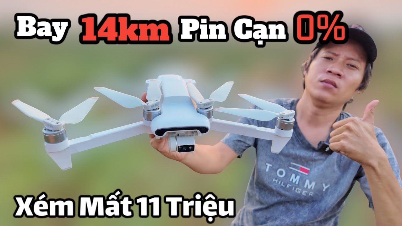 Fimi X8 Tele MAX - Nếu cố bay xa 14km thì pin sẽ cạn 0% và sẽ rớt