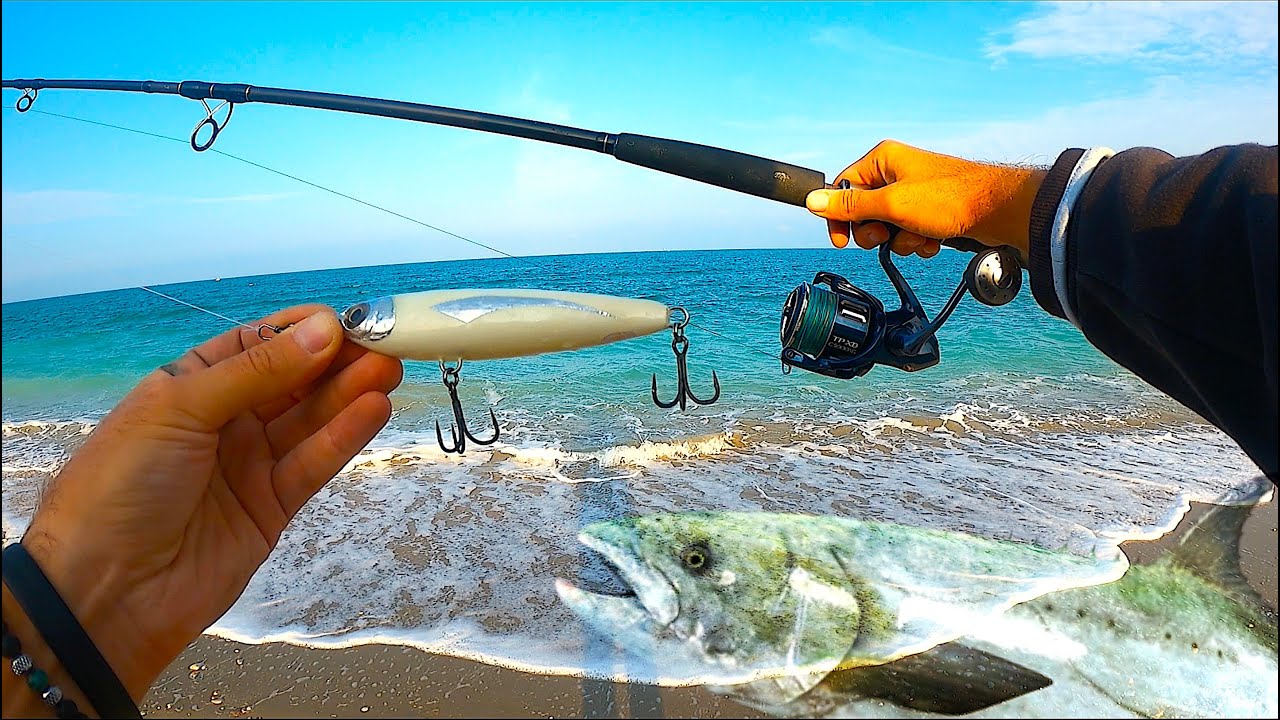Alla Ricerca di un SOGNO! Pesca a Spinning Pesante da Riva con GROSSE Esche Artificiali Topwater!