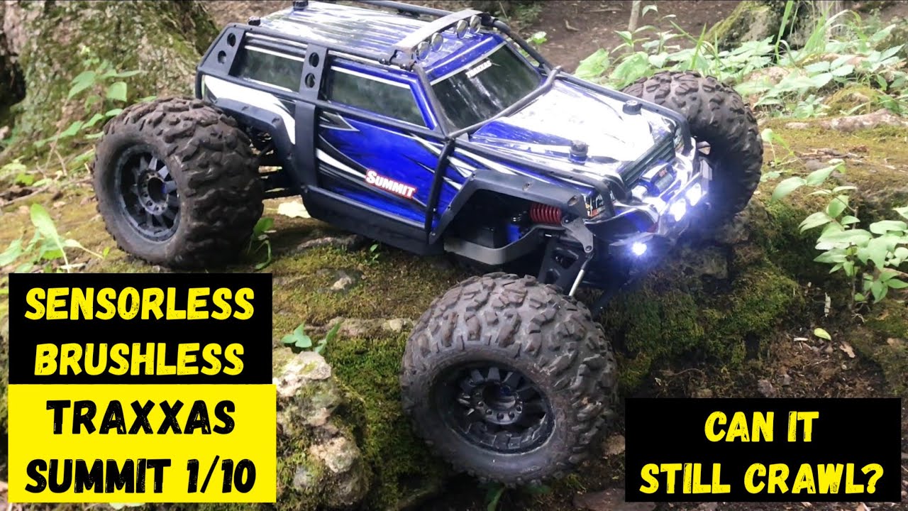 Traxxas Summit 1/10 - CAN a SENSORLESS BRUSHLESS Setup STILL CRAWL??