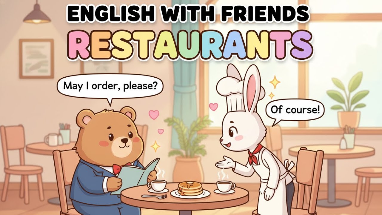 English Conversation for Restaurants | Speak Naturally and Politely | English with Friends